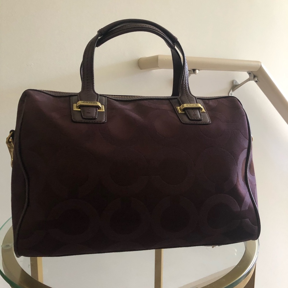 Purple Boston Coach Bag